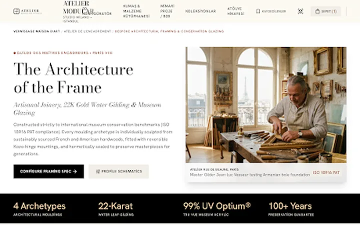 Museum frame configurator template